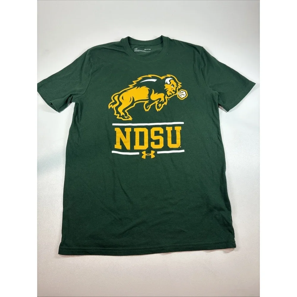 Under Armour T-shirt‎ Small NDSU Bison Green Loose Heatgear